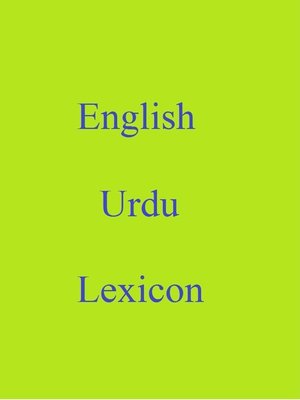 cover image of English Urdu Lexicon